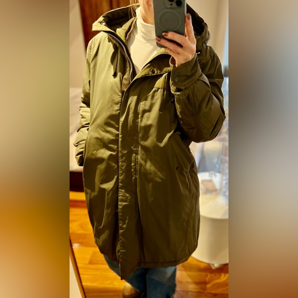 RAG & BONE  Bullet Olive Green Parka/Anorak Down Filled Jacket